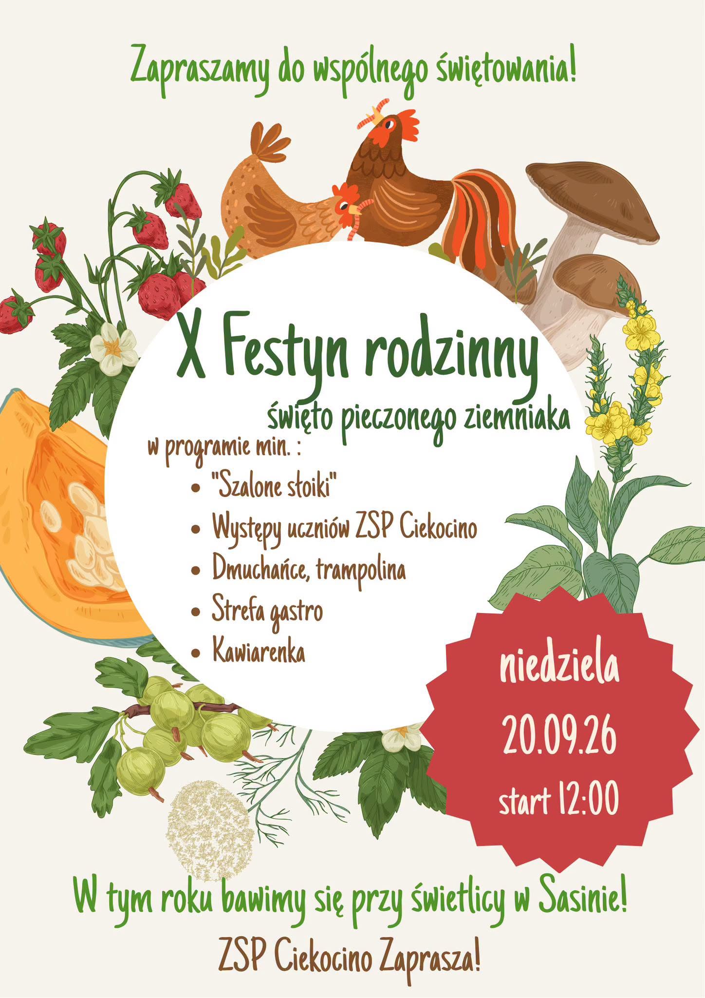 Zapraszamy na X Festyn Rodzinny – Święto Pieczonego Ziemniaka!